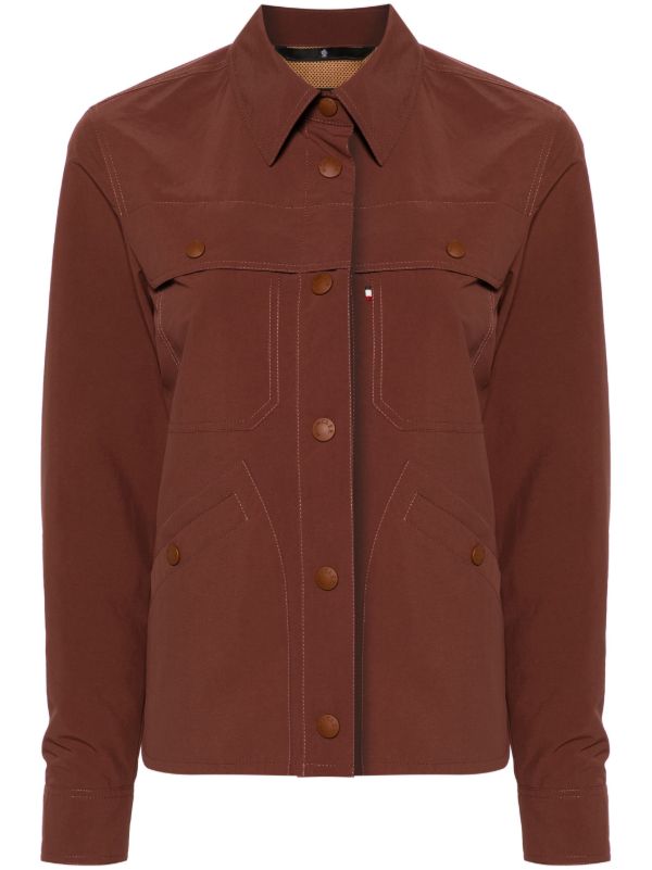Moncler Grenoble Brown Pochet Shirt Jacket | Browns Fitted Jackets