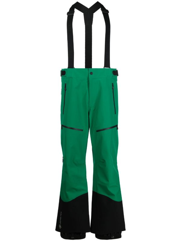 Moncler Grenoble Green Panelled Ski Trousers | Browns Ski Bottoms