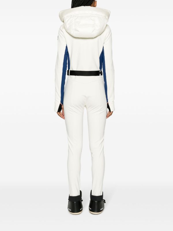 Moncler Grenoble White Padded Hooded Ski Jumpsuit | Browns Ski All-In-One