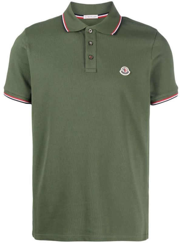 Moncler Logo-Patch Polo Shirt | Browns Polo Shirts