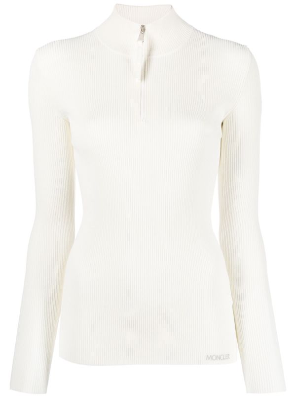 Moncler neutral ribbed sweatshirt | Browns Performance Sweatshirts & Hoodies