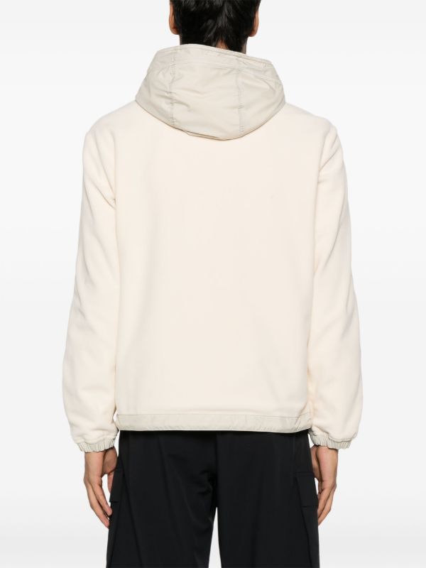 Moncler Neutrals Zip-Up Hooded Jacket | Browns Sport Jackets & Windbreakers
