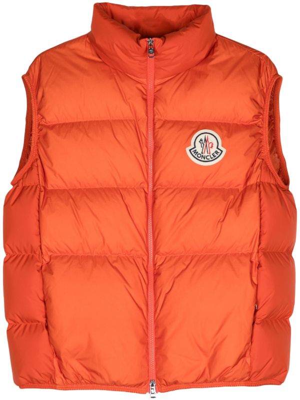 Moncler Orange Almaz Down Gilet | Browns Waistcoats & Gilets