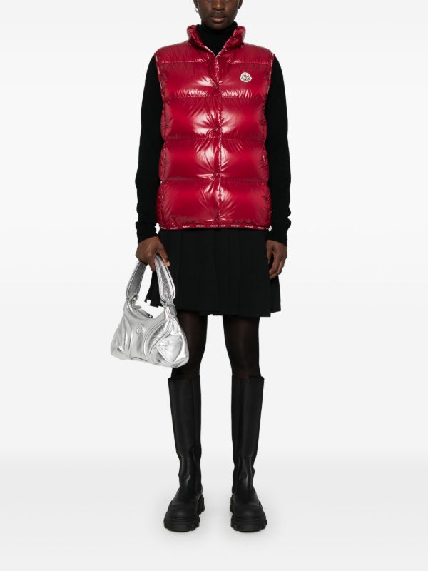 Moncler Red Badia Quilted Gilet | Browns Waistcoats & Gilets