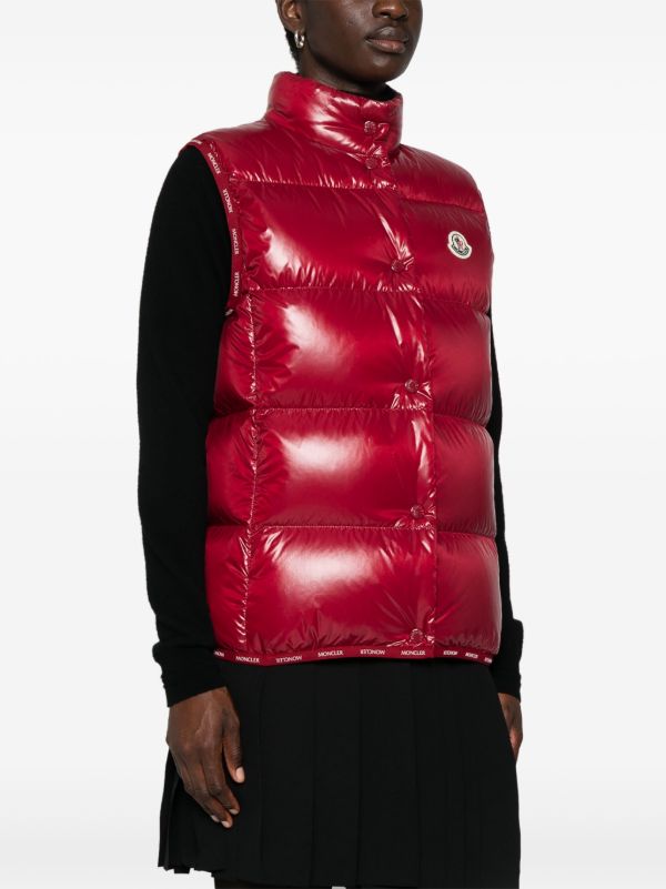 Moncler Red Badia Quilted Gilet | Browns Waistcoats & Gilets