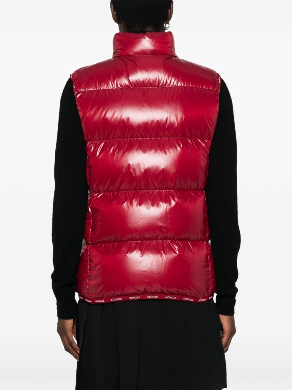 Moncler Red Badia Quilted Gilet | Browns Waistcoats & Gilets