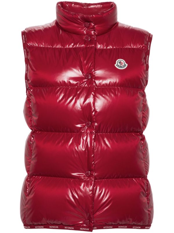 Moncler Red Badia Quilted Gilet | Browns Waistcoats & Gilets