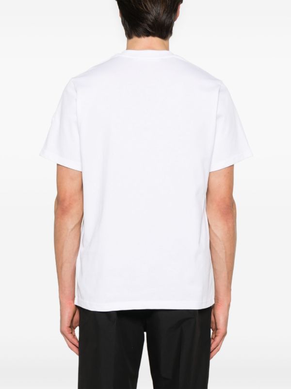 Moncler White Logo-Print T-Shirt | Browns T-Shirts