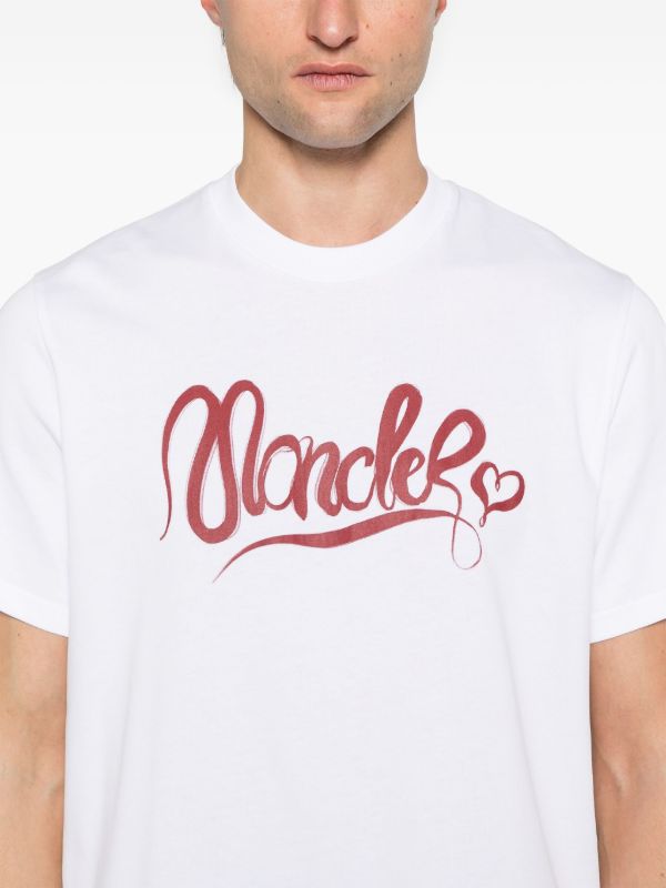 Moncler White Logo-Print T-Shirt | Browns T-Shirts