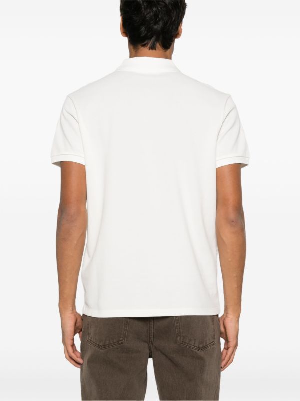 Moncler White Year Of The Snake Patch Cotton Polo Shirt | Browns Polo Shirts