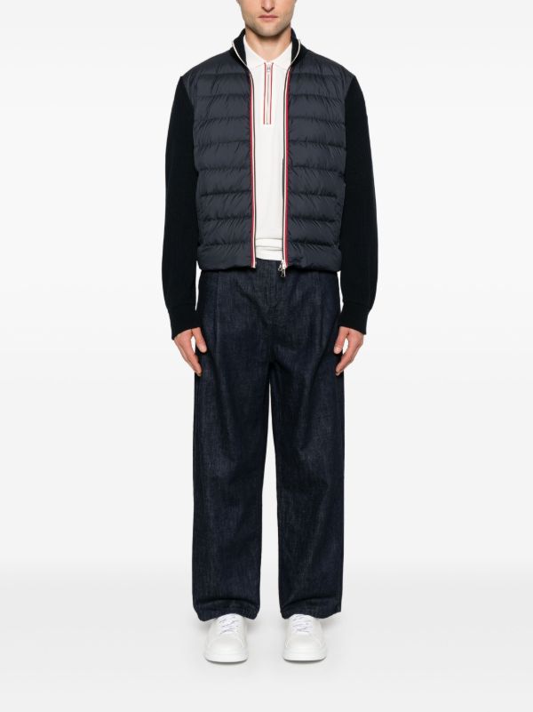 Moncler White Zip-Up Polo Shirt | Browns Polo Shirts