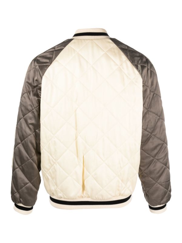 Moncler X Palm Angels Neutral Gosper Quilted Bomber Jacket