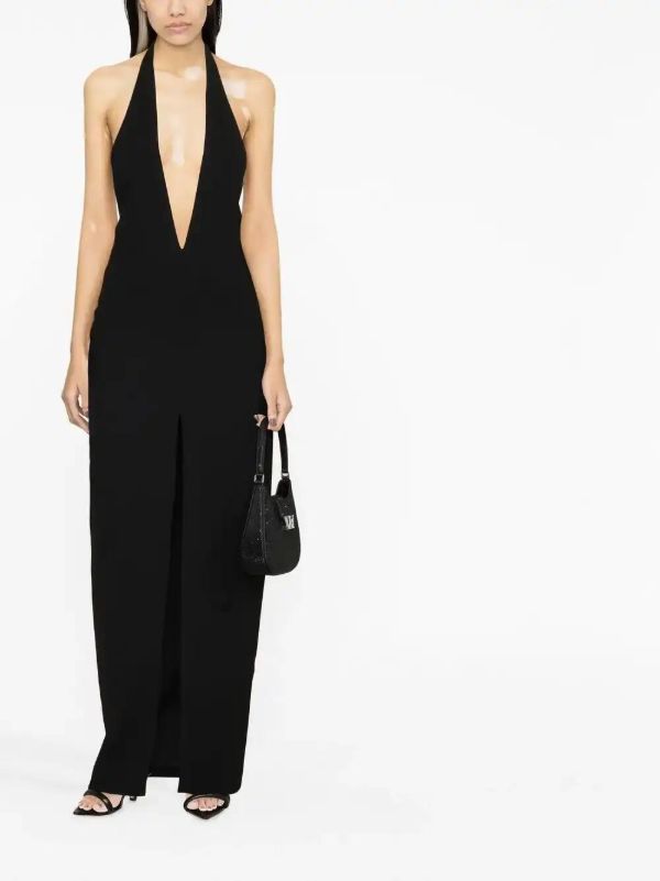 Mônot Halterneck Plunging Gown | Browns Cocktail & Party Dresses