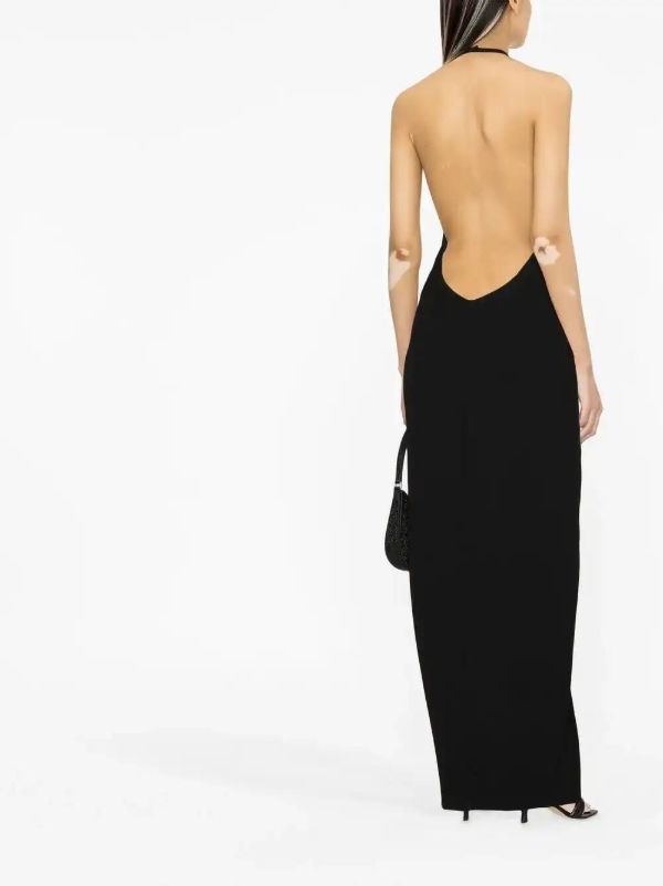 Mônot Halterneck Plunging Gown | Browns Cocktail & Party Dresses