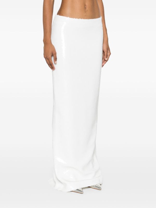Mônot White Sequinned Skirt | Browns Full Skirts