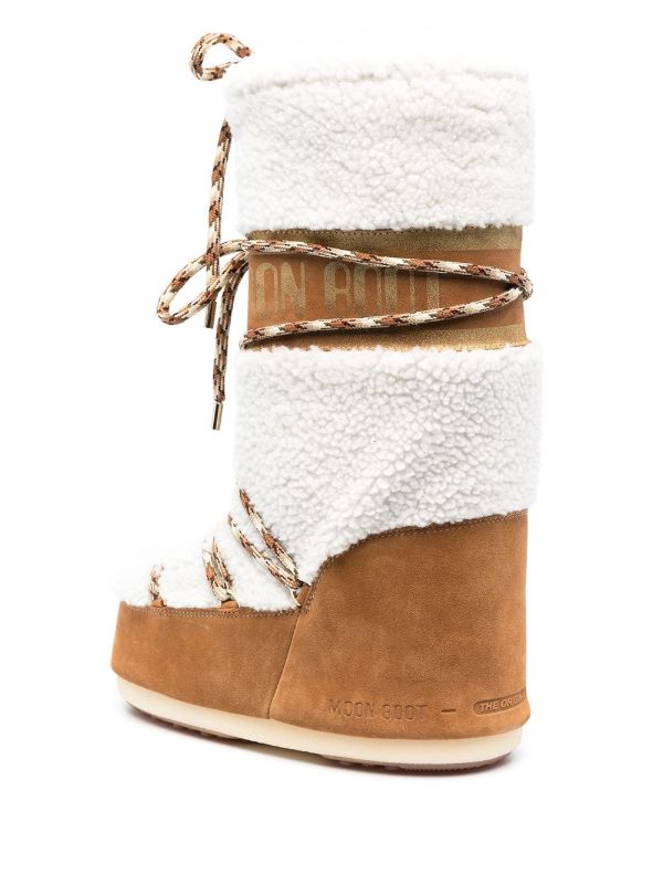 Moon Boot Brown Icon Shearling Snow Boots | Browns Boots