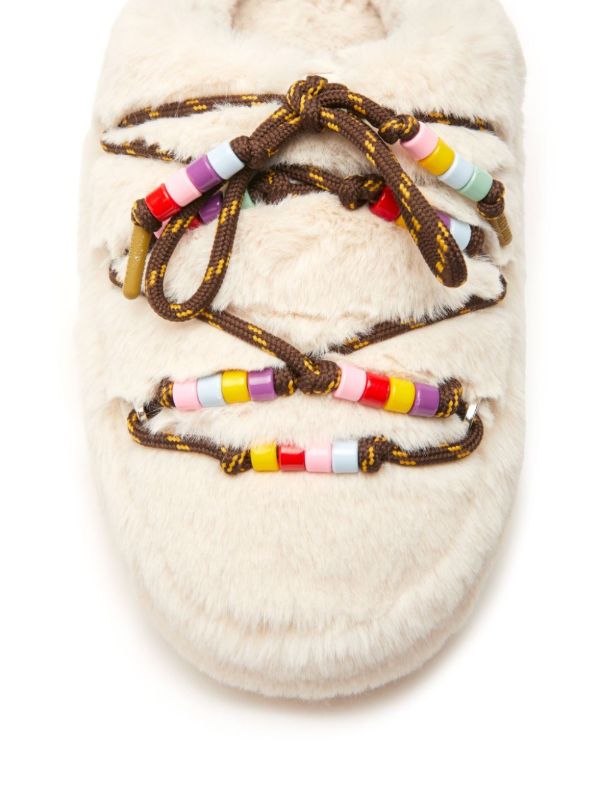Moon Boot Faux-fur Beaded Mules | Browns Slippers