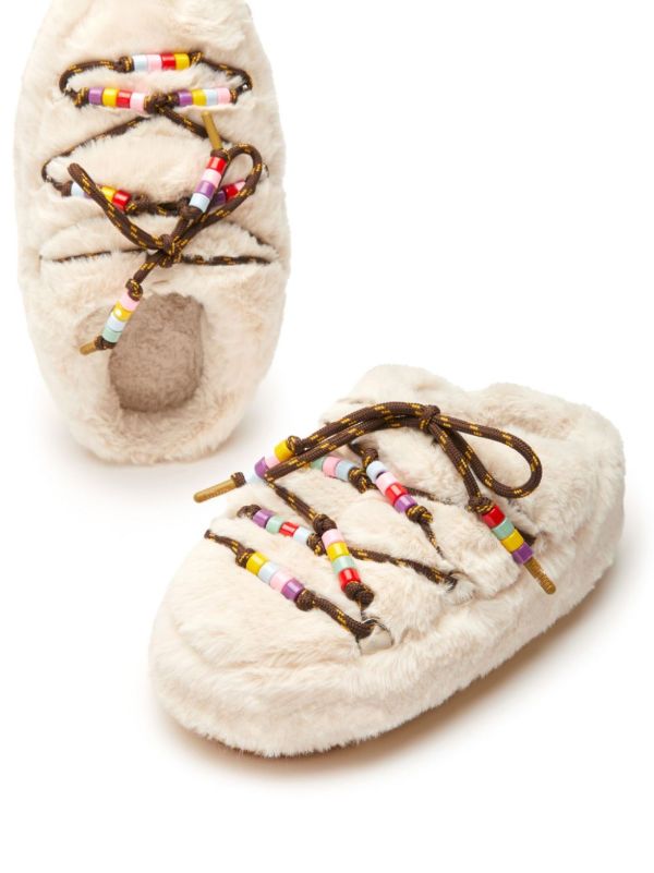 Moon Boot Faux-fur Beaded Mules | Browns Slippers