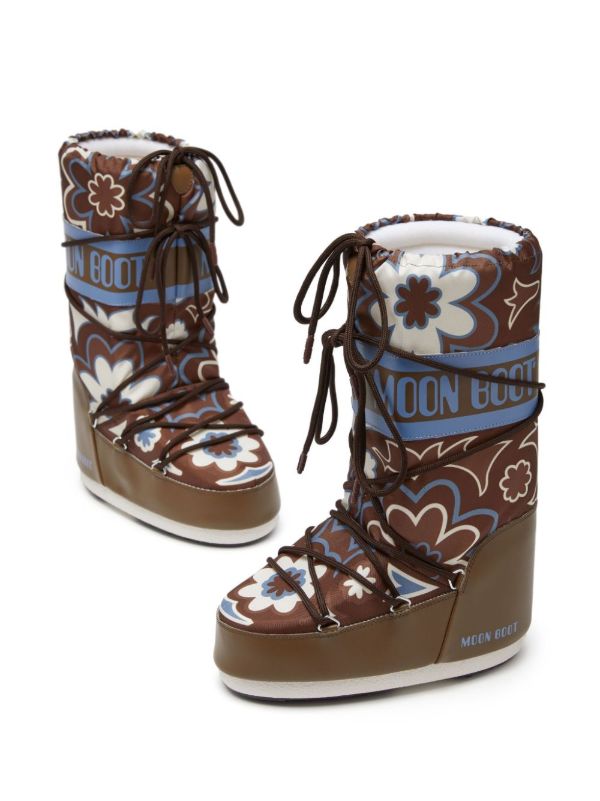 Moon Boot Icon Floral-print Boots | Browns Boots
