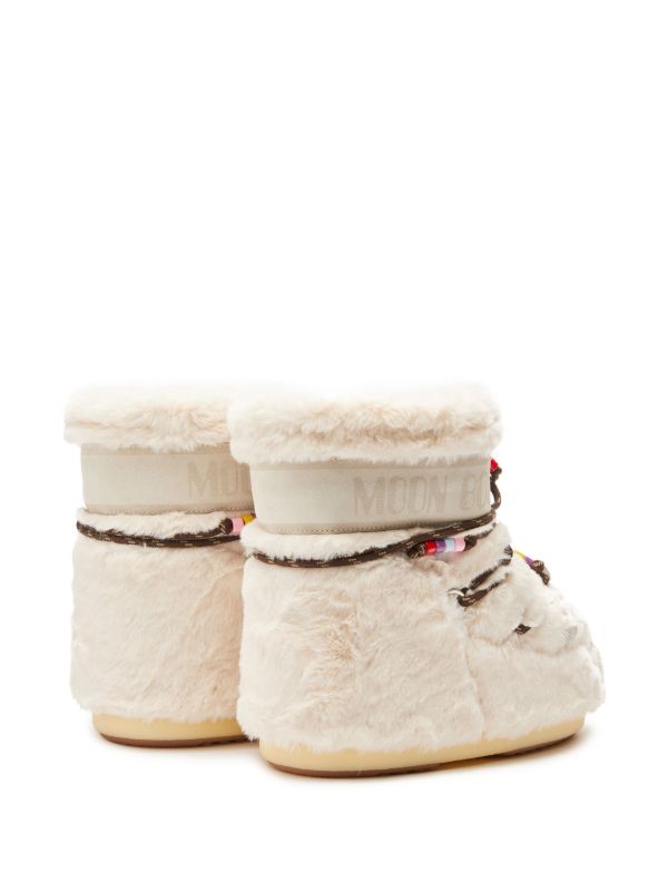 Moon Boot Neutral Icon Low Faux-Fur Boots | Browns Boots