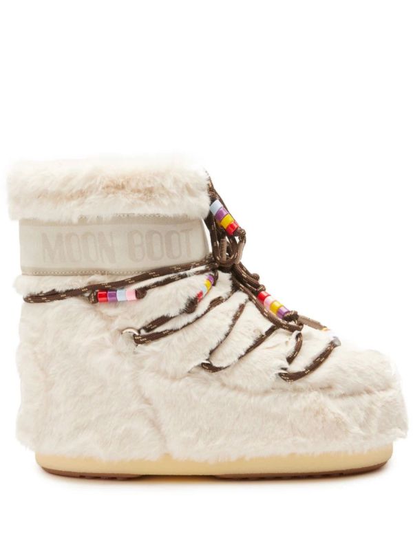 Moon Boot Neutral Icon Low Faux-Fur Boots | Browns Boots