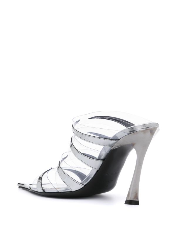 Mugler 95mm Strappy Leather Mules | Browns Mules
