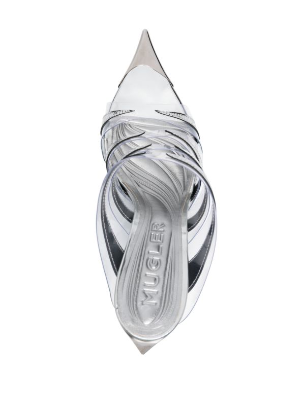 Mugler 95mm Strappy Leather Mules | Browns Mules