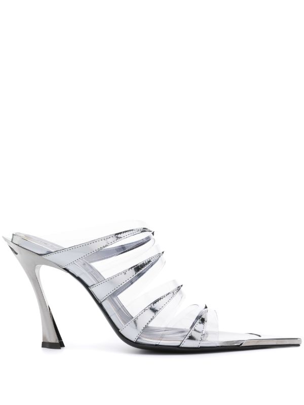 Mugler 95mm Strappy Leather Mules | Browns Mules