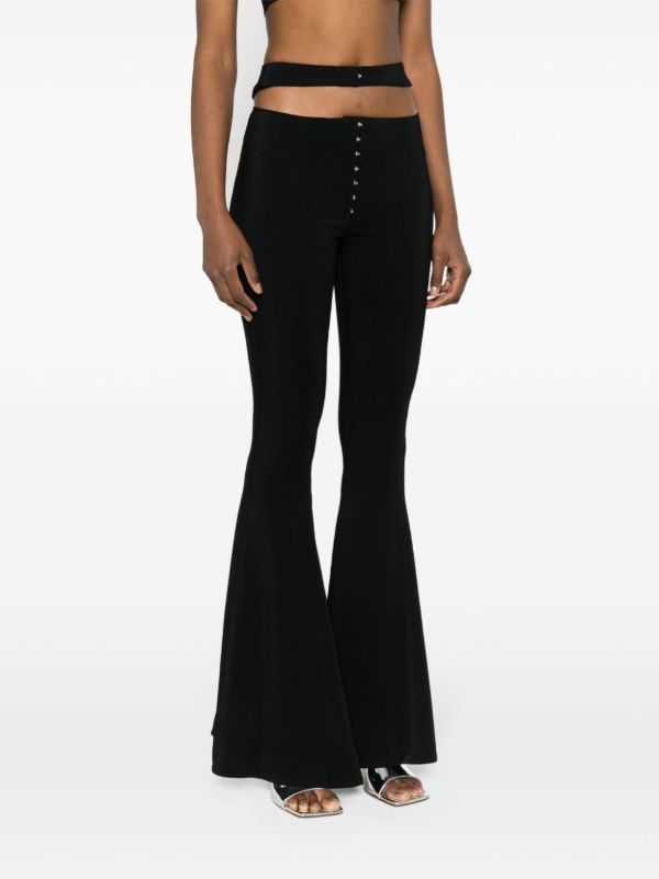 Mugler Black Cut-out Tailoring Trousers | Browns Flared & Bell-Bottom Pants