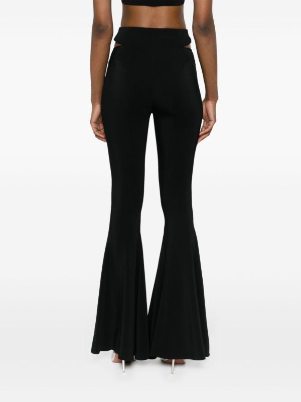 Mugler Black Cut-out Tailoring Trousers | Browns Flared & Bell-Bottom Pants