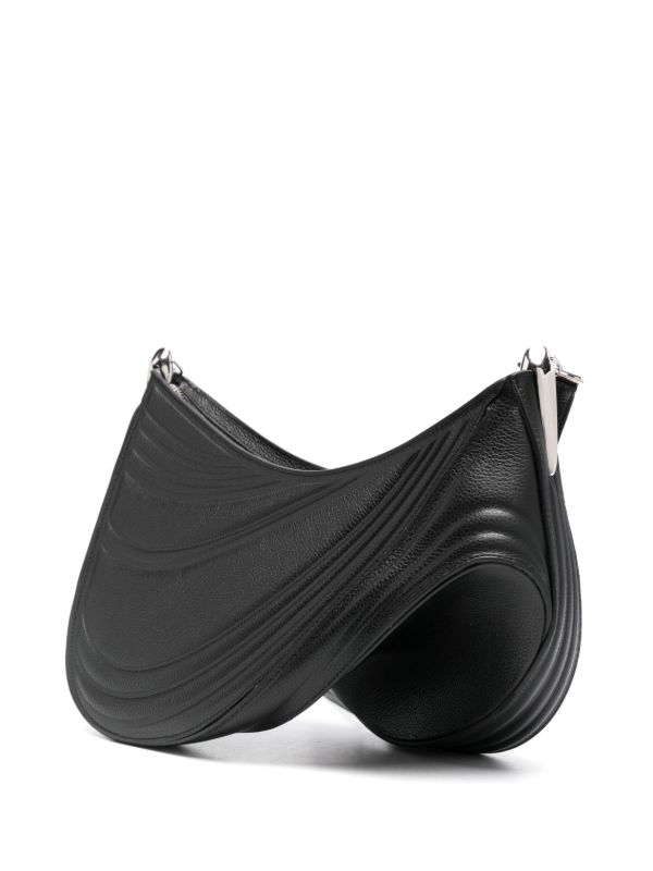 Mugler Black Embossed Spiral Cross Body Bag | Browns Messenger & Crossbody Bags