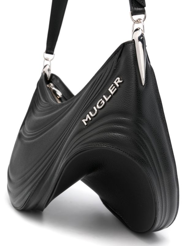 Mugler Black Embossed Spiral Cross Body Bag | Browns Messenger & Crossbody Bags