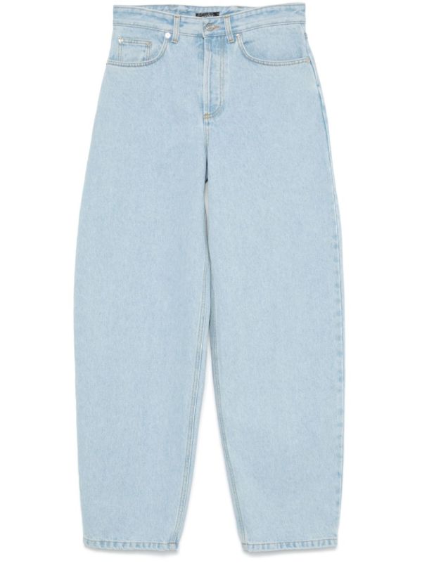 Mugler Blue Lace-Up Wide-Leg Jeans | Browns Wide-Leg Jeans