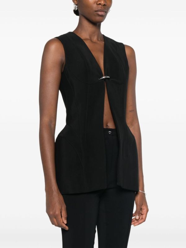 Mugler Corseted Pierced Gilet | Browns Waistcoats & Gilets
