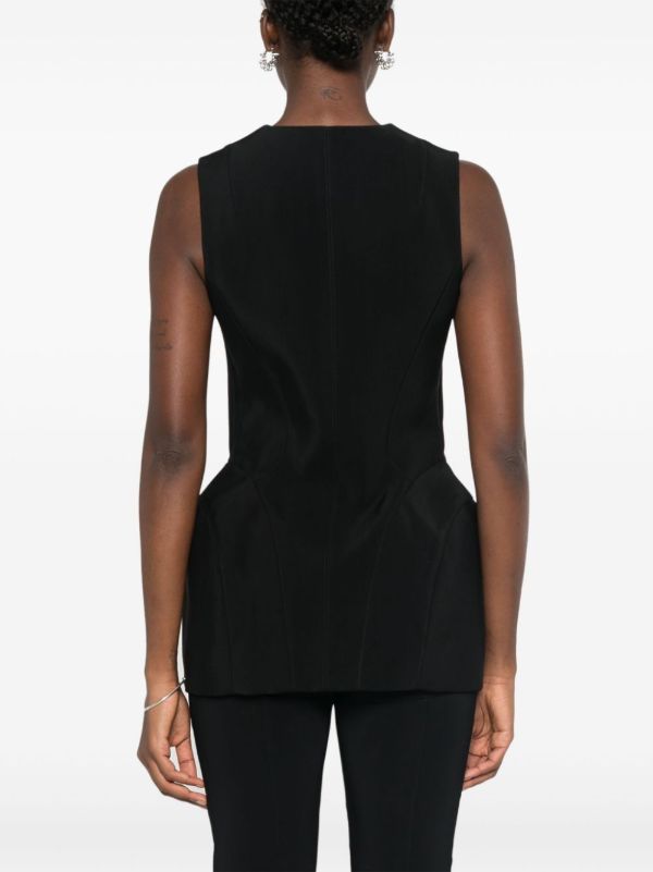 Mugler Corseted Pierced Gilet | Browns Waistcoats & Gilets