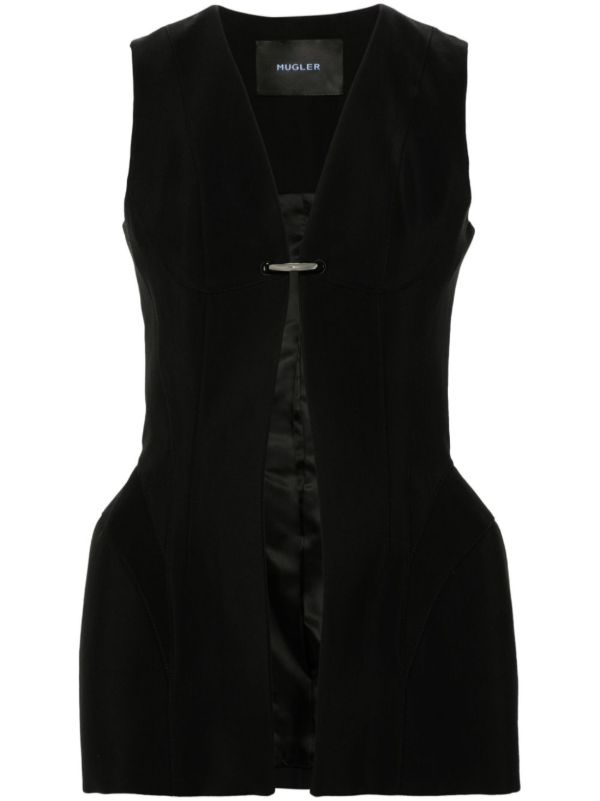 Mugler Corseted Pierced Gilet | Browns Waistcoats & Gilets