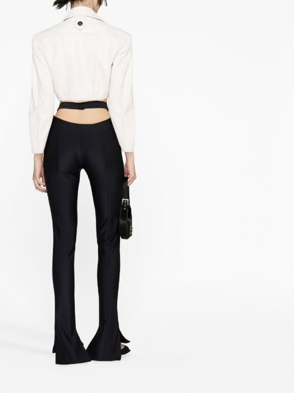 Mugler Cut-out Detail Trousers | Browns Flared & Bell-Bottom Pants