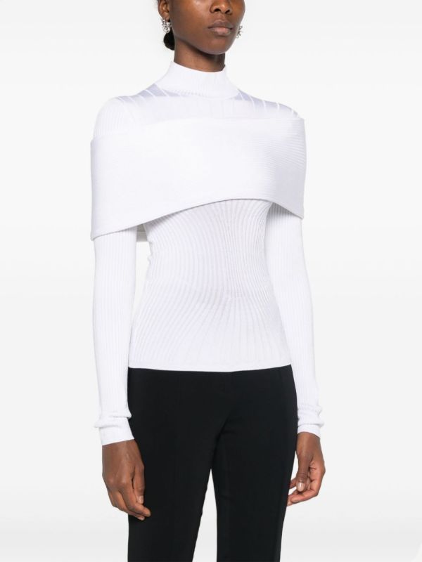 Mugler Knitted Layered Sweater | Browns Knitted Sweaters