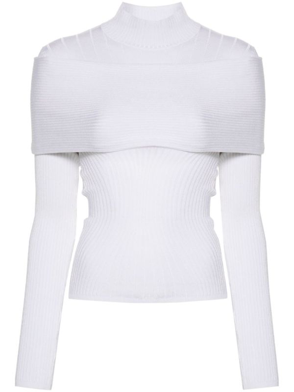 Mugler Knitted Layered Sweater | Browns Knitted Sweaters