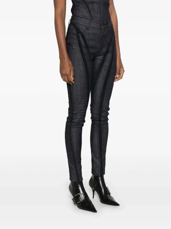 Mugler Mesh-Detailing Skinny Jeans | Browns Skinny Jeans