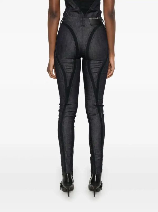 Mugler Mesh-Detailing Skinny Jeans | Browns Skinny Jeans