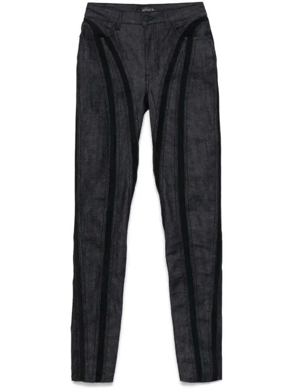 Mugler Mesh-Detailing Skinny Jeans | Browns Skinny Jeans