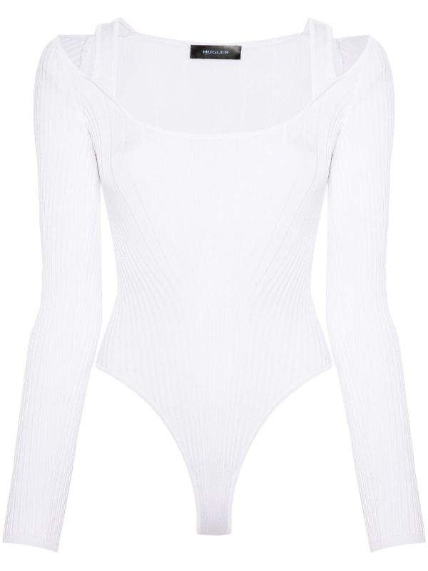 Mugler Sculpting-Knit Bodysuit | Browns Knitted Tops