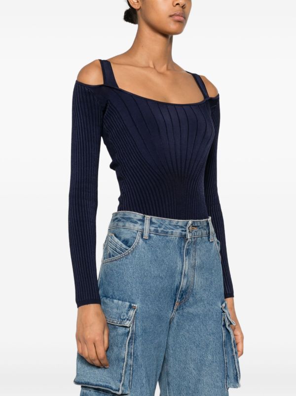 Mugler Sculpting Knit Bodysuit | Browns T-Shirts & Jersey Shirts