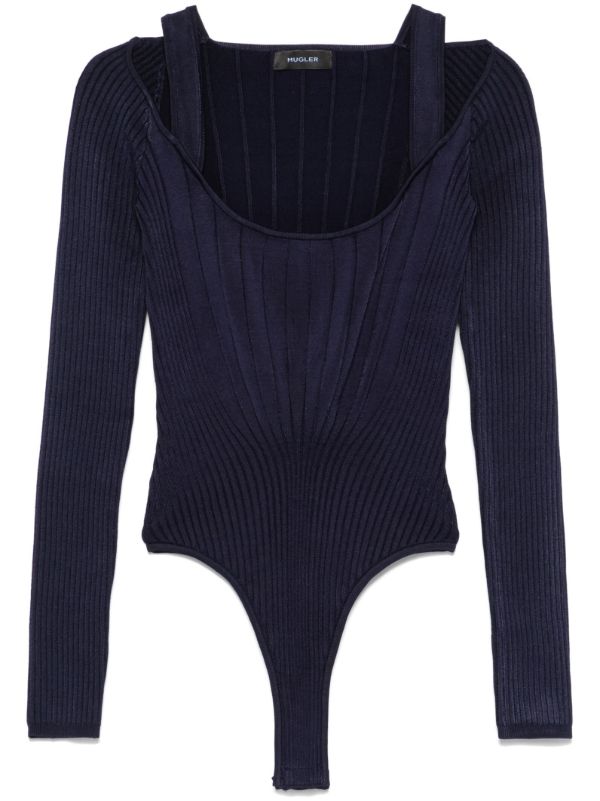 Mugler Sculpting Knit Bodysuit | Browns T-Shirts & Jersey Shirts