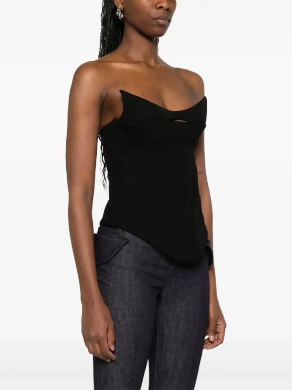 Mugler Sleeveless Corset Top | Browns Vests & Tank Tops