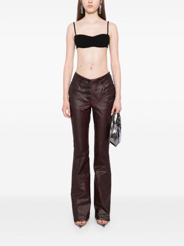 Mugler Waxed Flared Jeans | Browns Bootcut Jeans