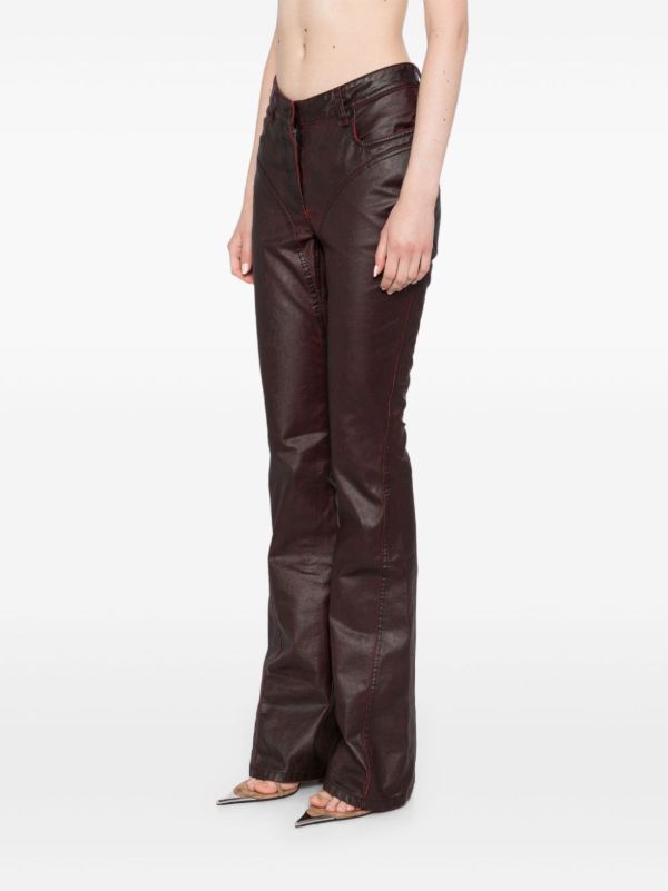 Mugler Waxed Flared Jeans | Browns Bootcut Jeans