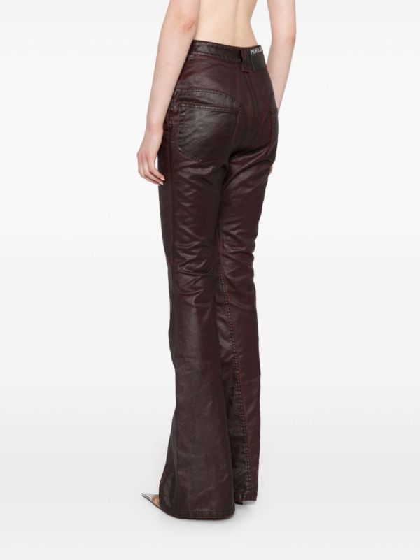 Mugler Waxed Flared Jeans | Browns Bootcut Jeans