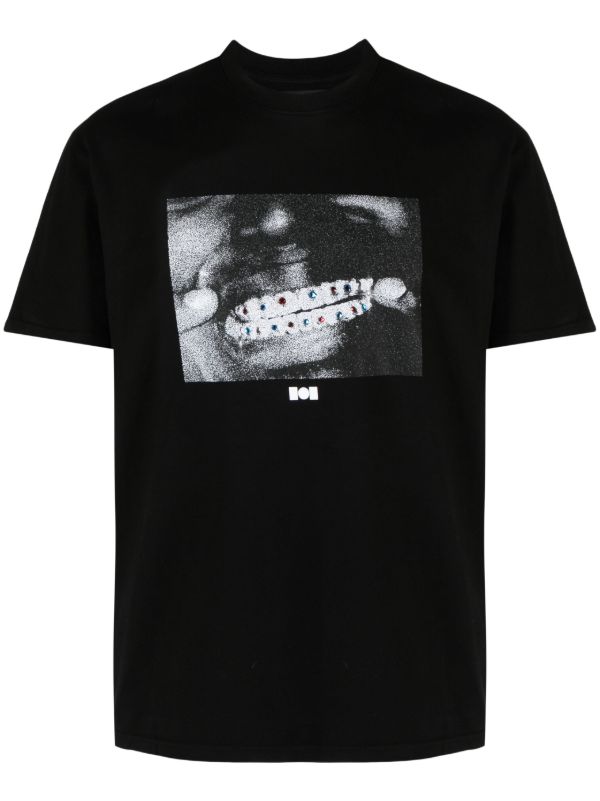 Nahmias Black Grillz Cotton T-shirt | Browns T-Shirts
